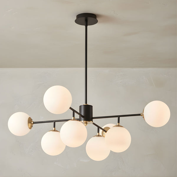 Zaevia 8 Light Branching Globe Chandelier Mid Century Modern Hardwired Ceiling Light - chandelier | Zaevia