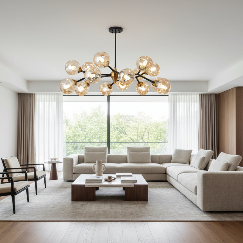 Multi Globe Branch Style Ceiling Light Fixture