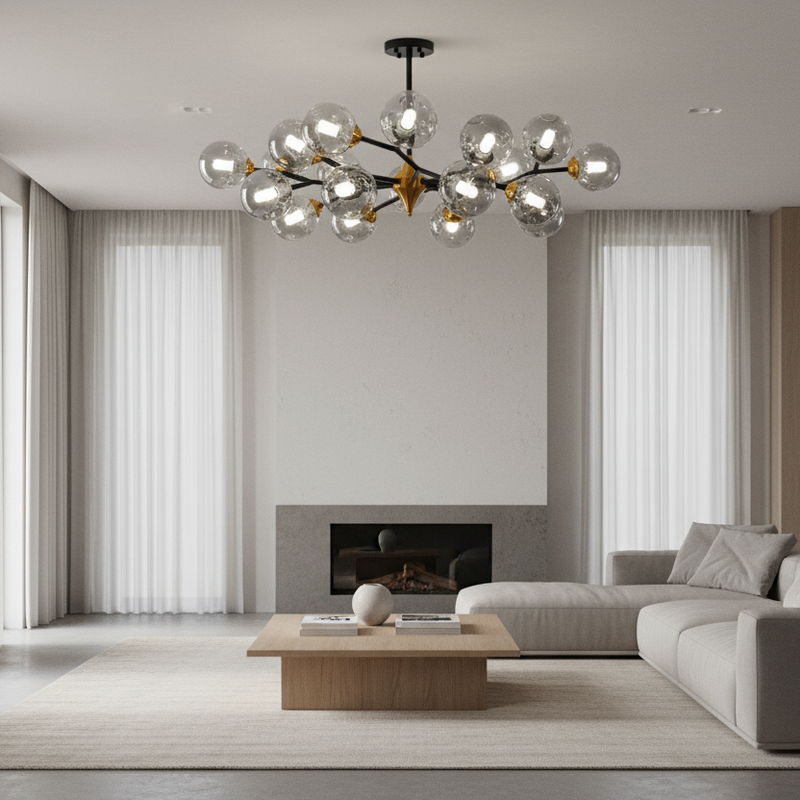 Multi Globe Branch Style Ceiling Light Fixture