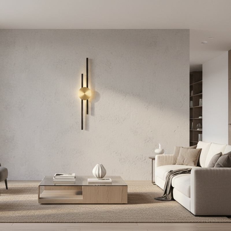 Vertical Linear Wall Light with Integrated LED