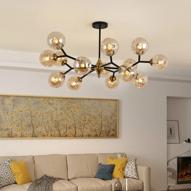 Multi Globe Branch Style Ceiling Light Fixture
