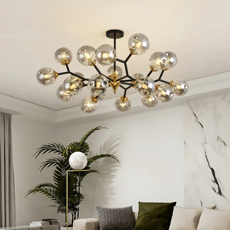 Multi Globe Branch Style Ceiling Light Fixture