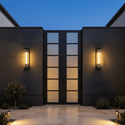 Alistair Architectural Fluted Solar Outdoor Sconce - Wall Light | Zaevia