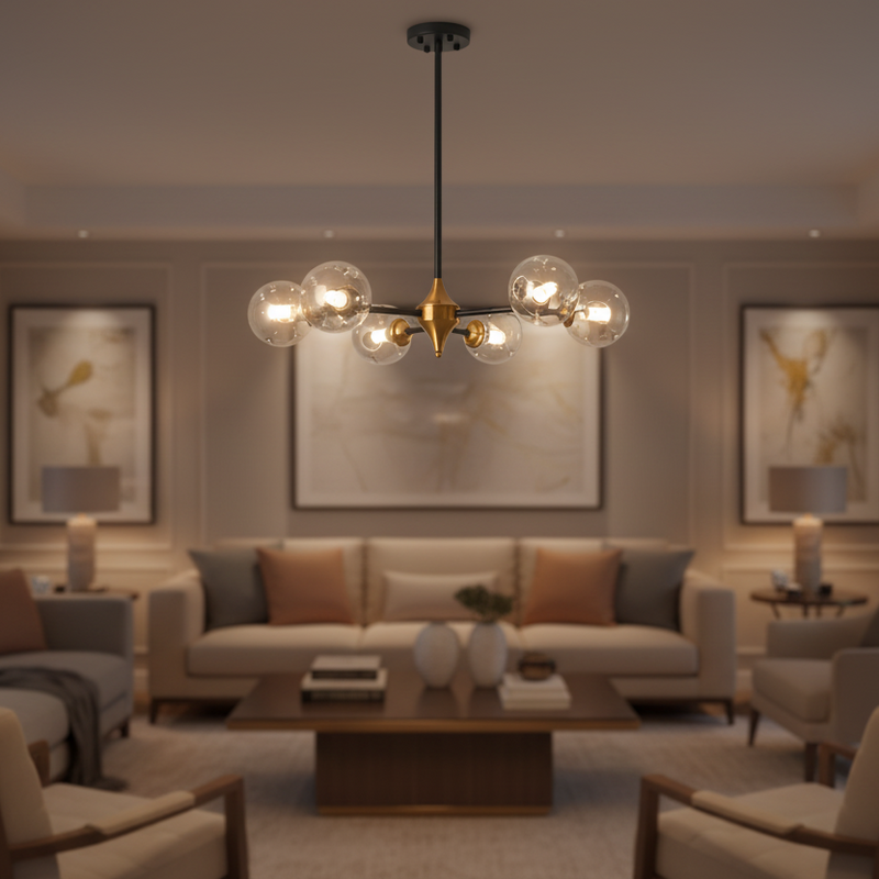 Multi Globe Branch Style Ceiling Light Fixture