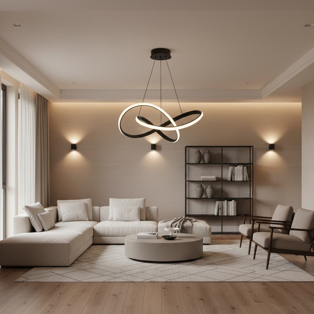 Modern Loop Silhouette with Integrated LED