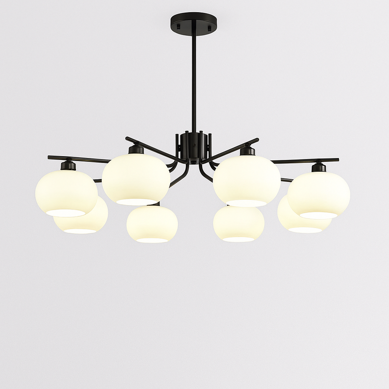 Contemporary Metal Multi Globe Ceiling Light Fixture