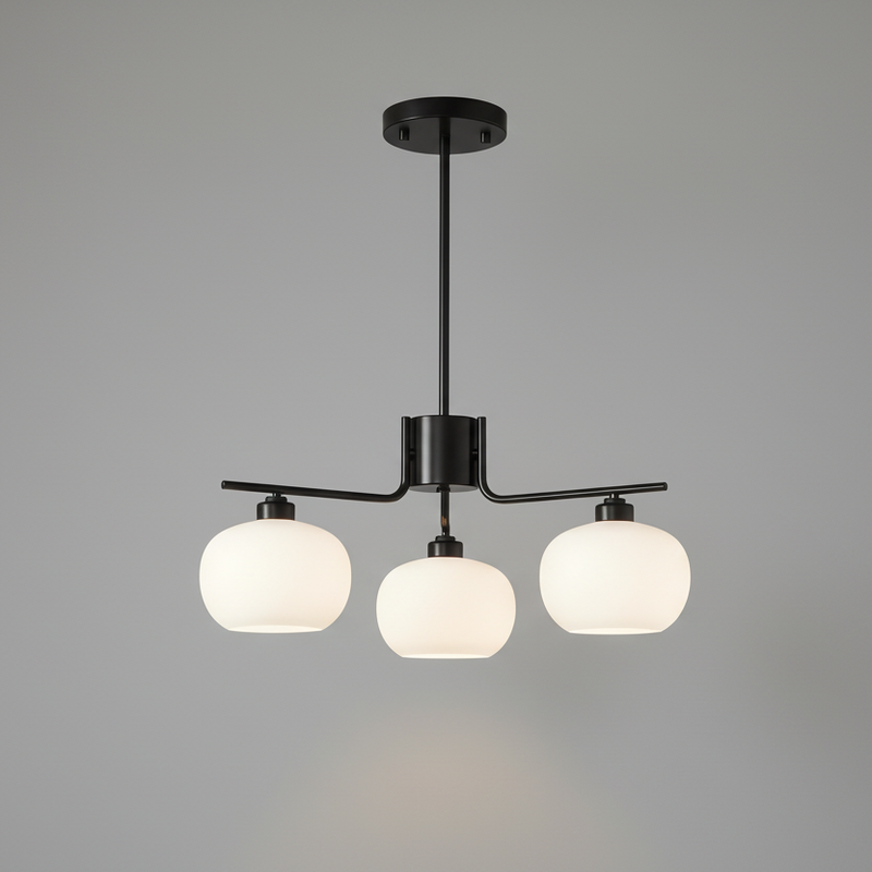 Contemporary Metal Multi Globe Ceiling Light Fixture