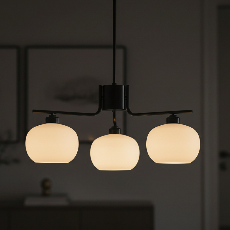 Contemporary Metal Multi Globe Ceiling Light Fixture