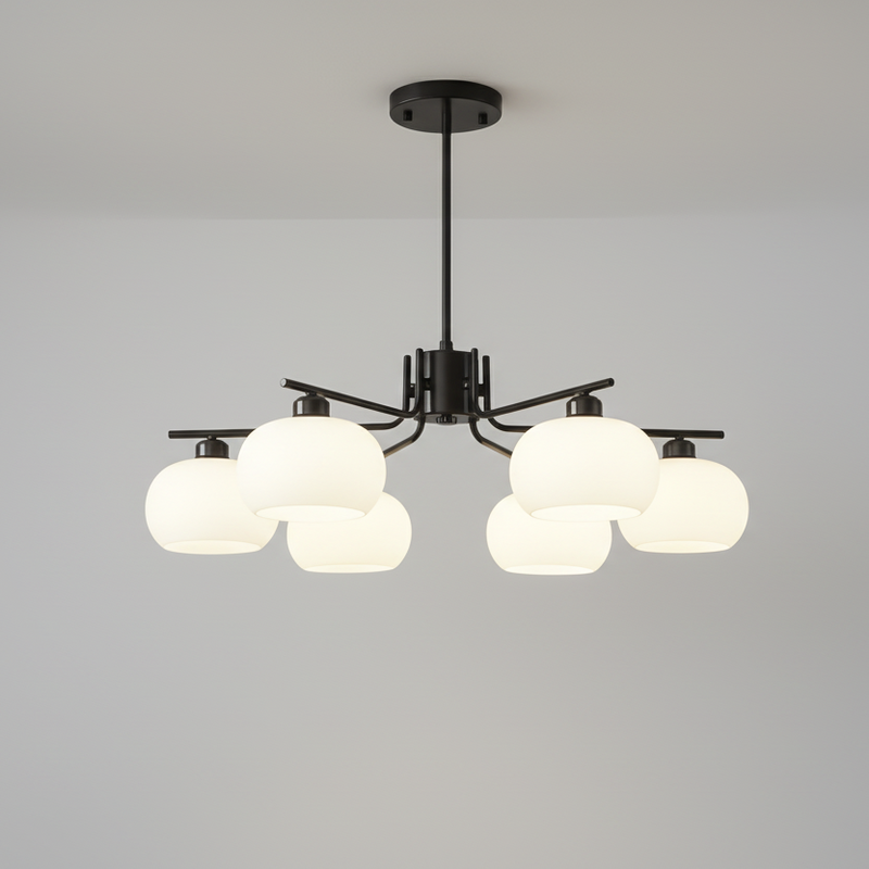 Contemporary Metal Multi Globe Ceiling Light Fixture