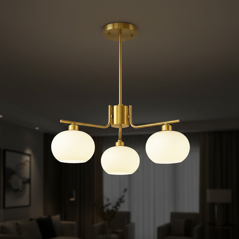 Contemporary Metal Multi Globe Ceiling Light Fixture