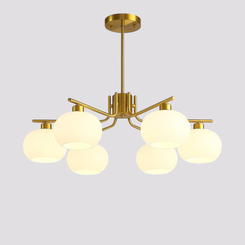 Contemporary Metal Multi Globe Ceiling Light Fixture