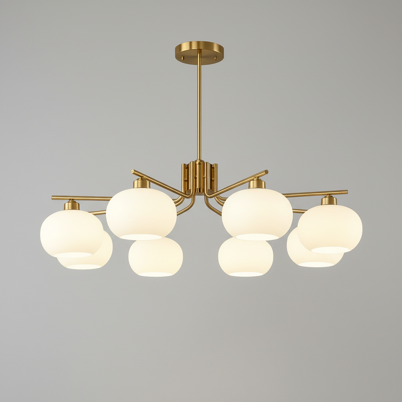 Contemporary Metal Multi Globe Ceiling Light Fixture