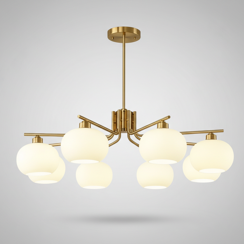 Contemporary Metal Multi Globe Ceiling Light Fixture