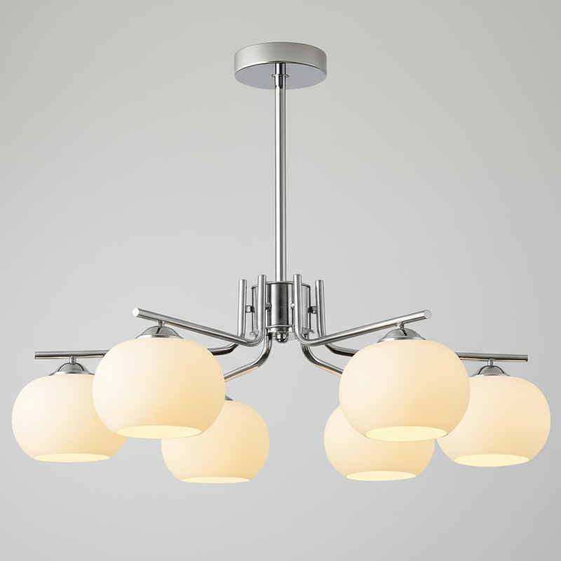 Contemporary Metal Multi Globe Ceiling Light Fixture