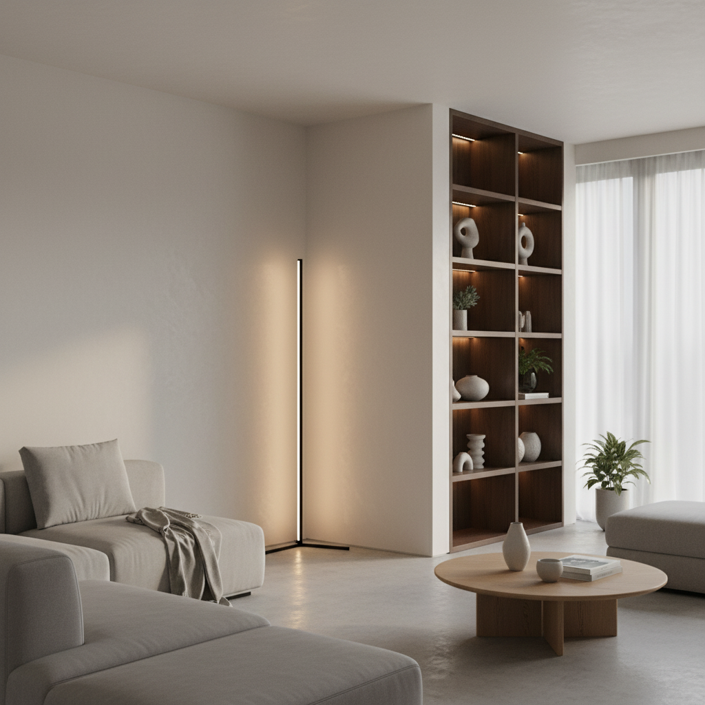 Slim Corner LED Floor Lamp