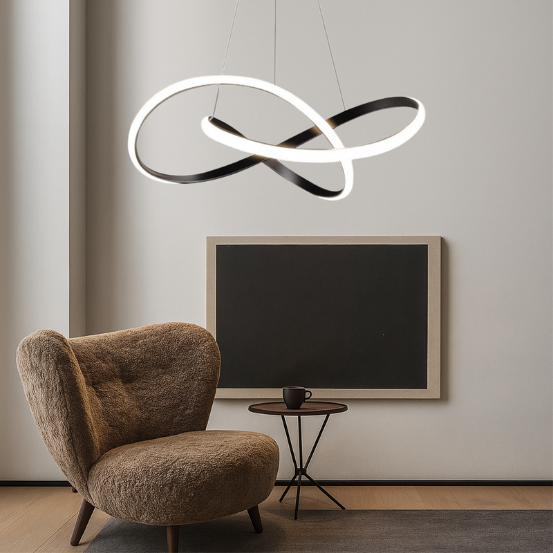 Modern Infinity Loop Integrated LED Pendant Light