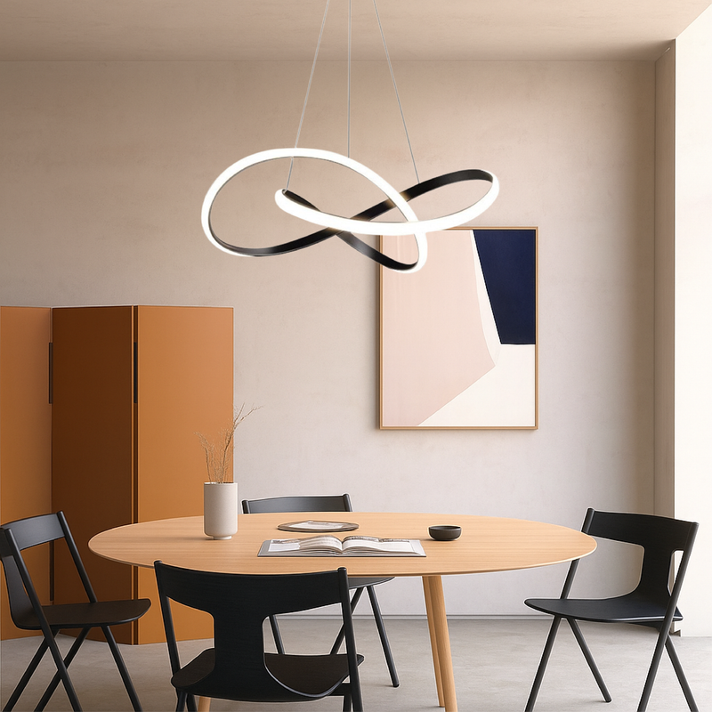 Modern Infinity Loop Integrated LED Pendant Light