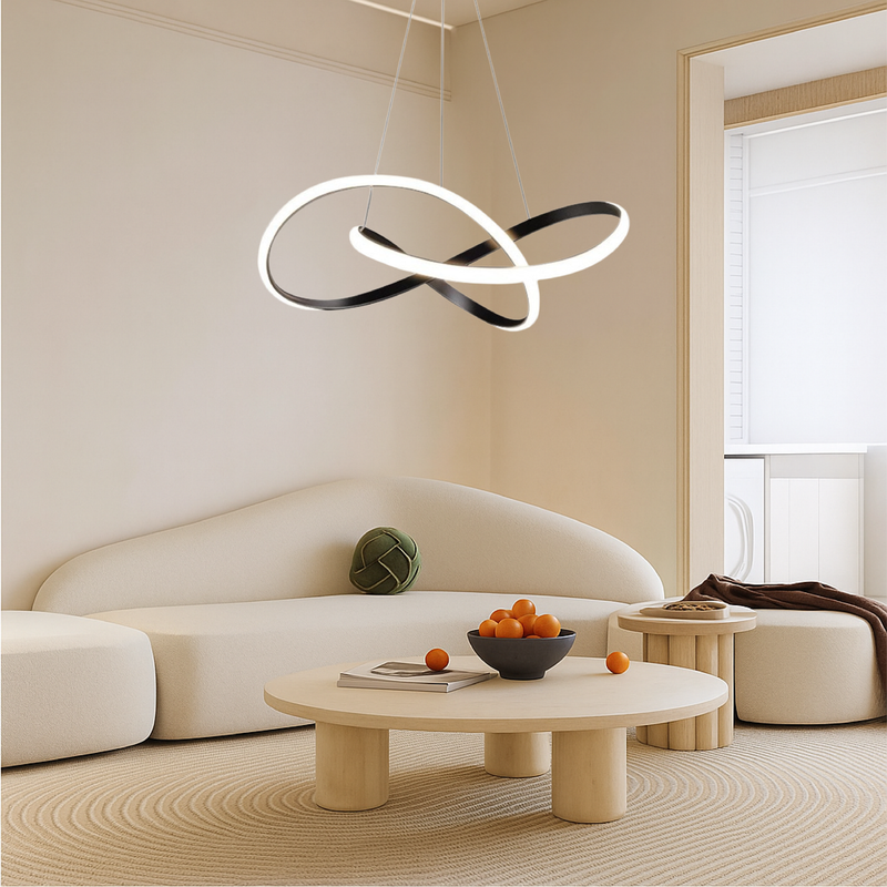 Modern Infinity Loop Integrated LED Pendant Light