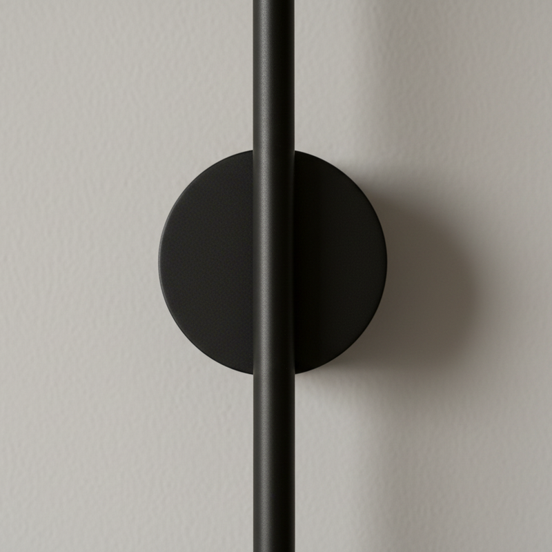 Slim Vertical Black LED Wall Light Fixture
