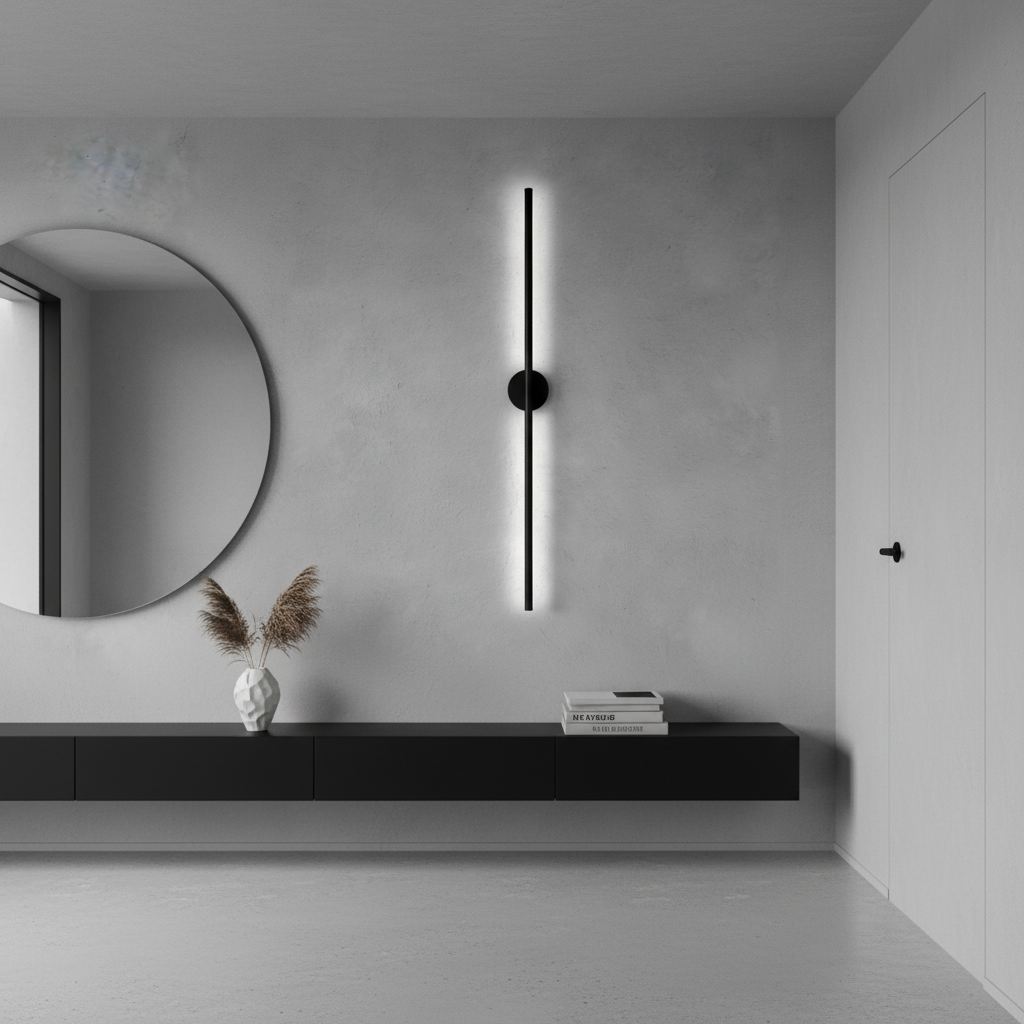 Minimalist Vertical LED Wall Light Fixture