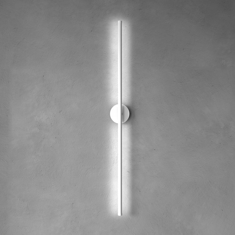 Slim Vertical Black LED Wall Light Fixture