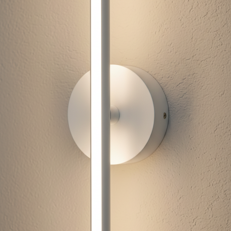 Slim Vertical Black LED Wall Light Fixture