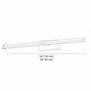 Zaevia Aari Linear Vanity Light: Japandi Solid Wood & Gold LED Bar - Wall Light | Zaevia