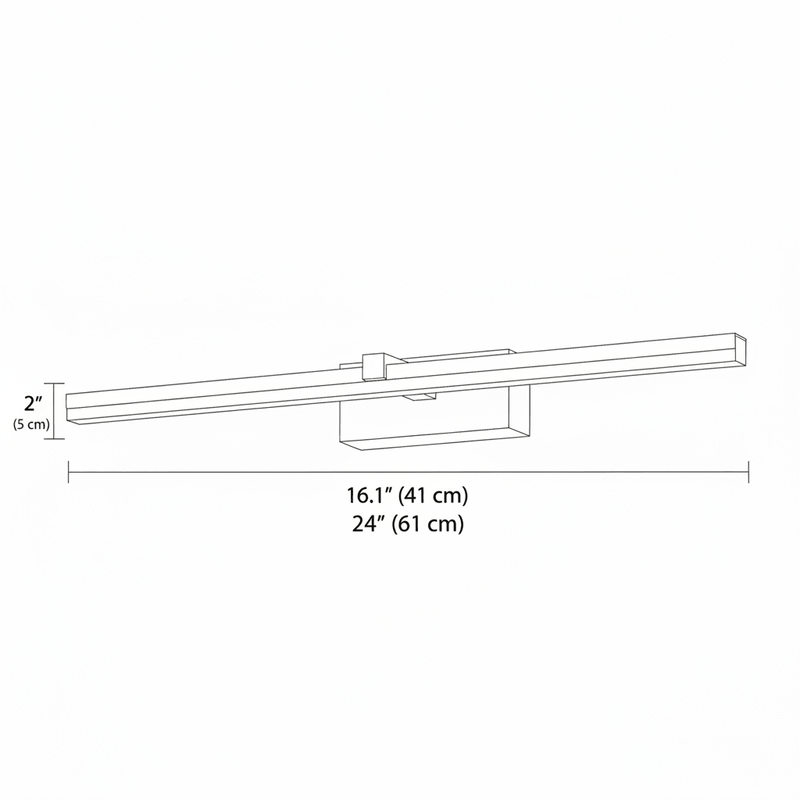 Zaevia Aari Linear Vanity Light: Japandi Solid Wood & Gold LED Bar - Wall Light | Zaevia