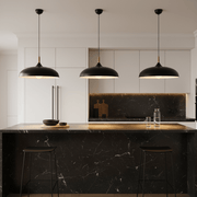 Zaevia Aero Dome: Japandi Wood Accent Pendant Light - Pendant Light | Zaevia