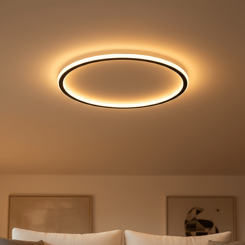Aero Minimalist LED Halo Flush Mount - Ceiling Light | Zaevia