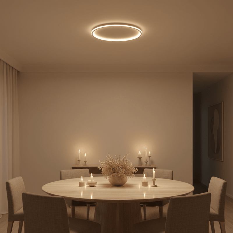 Aero Minimalist LED Halo Flush Mount - Ceiling Light | Zaevia