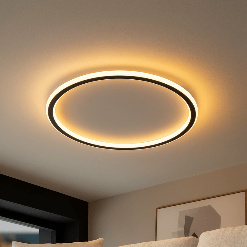 Aero Minimalist LED Halo Flush Mount - Ceiling Light | Zaevia