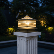 Aethel Brass Pillar Post Light - Lighting > Outdoor Lighting > Outdoor Post Lights > Pillar Lights | Zaevia