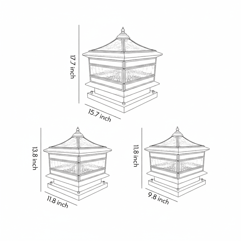 Aethel Brass Pillar Post Light - Lighting > Outdoor Lighting > Outdoor Post Lights > Pillar Lights | Zaevia