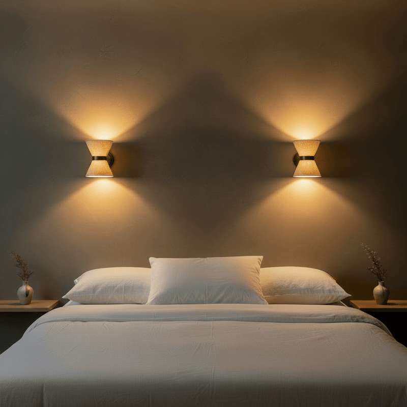 Zaevia Aethel: Hourglass Linen Sconce - Wall Light | Zaevia