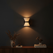Zaevia Aethel: Hourglass Linen Sconce - Wall Light | Zaevia