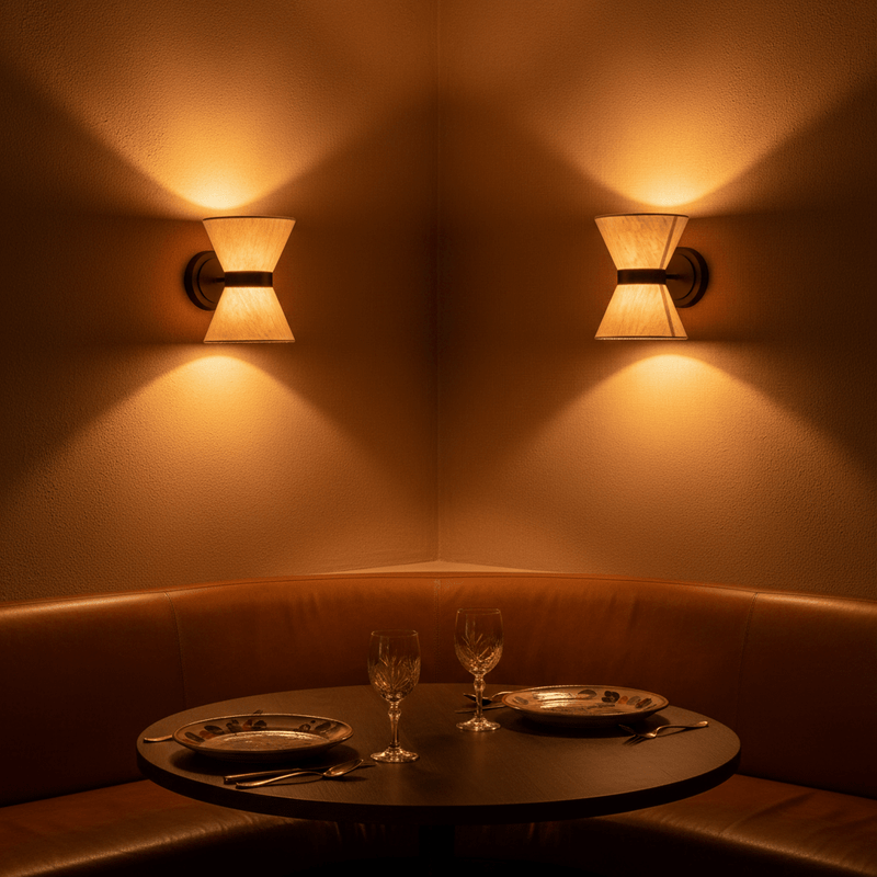 Zaevia Aethel: Hourglass Linen Sconce - Wall Light | Zaevia