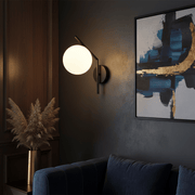 Zaevia Aleta Mid - Century Glass Globe Wall Sconce - Wall Light | Zaevia