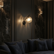 Zaevia Aleta Mid - Century Glass Globe Wall Sconce - Wall Light | Zaevia