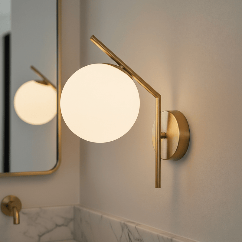 Zaevia Aleta Mid - Century Glass Globe Wall Sconce - Wall Light | Zaevia