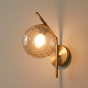 Zaevia Aleta Mid - Century Glass Globe Wall Sconce - Wall Light | Zaevia