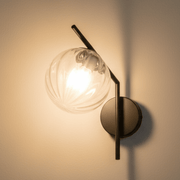 Zaevia Aleta Mid - Century Glass Globe Wall Sconce - Wall Light | Zaevia