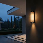 Alistair Architectural Fluted Solar Outdoor Sconce - Wall Light | Zaevia