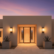Alistair Architectural Fluted Solar Outdoor Sconce - Wall Light | Zaevia