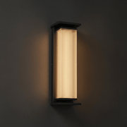 Alistair Architectural Fluted Solar Outdoor Sconce - Wall Light | Zaevia