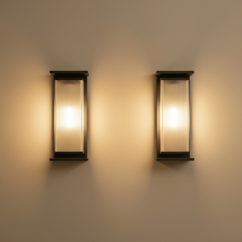 Alistair Architectural Fluted Solar Outdoor Sconce - Wall Light | Zaevia