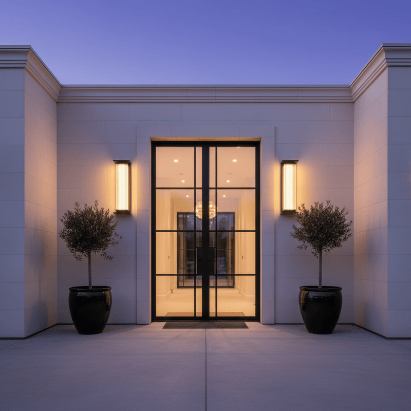 Alistair Architectural Fluted Solar Outdoor Sconce - Wall Light | Zaevia