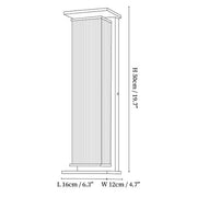 Alistair Architectural Fluted Solar Outdoor Sconce - Wall Light | Zaevia