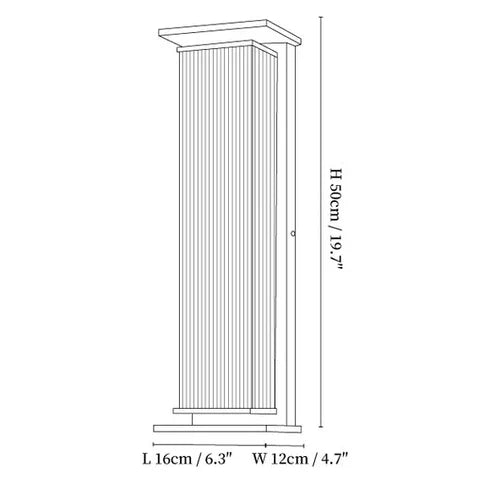 Alistair Architectural Fluted Solar Outdoor Sconce - Wall Light | Zaevia