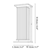 Alistair Architectural Fluted Solar Outdoor Sconce - Wall Light | Zaevia